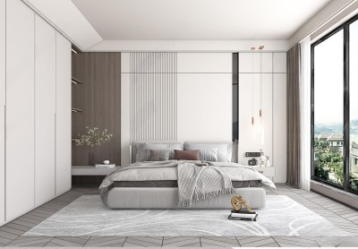 现代家居卧室3D模型下载